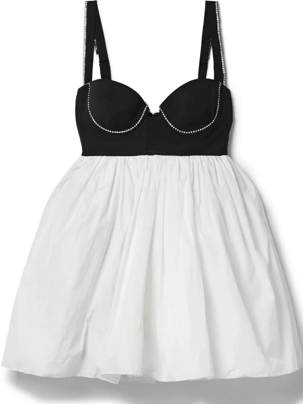 Fleur du Mal Bustier Babydoll Dress Black and White - Picture 3 of 4